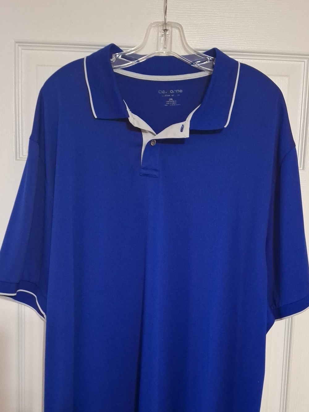 Claiborne Blue Polo with White Trim